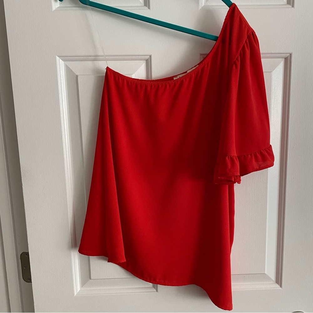One Shoulder Blouse by Vine and Love NWOT